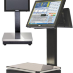 ترازو دیجیتال-پوز اسکیل نوین پرداز-رنگ مشکی نمایشگر مشتری خطی (7Segment) صفحه لمسی