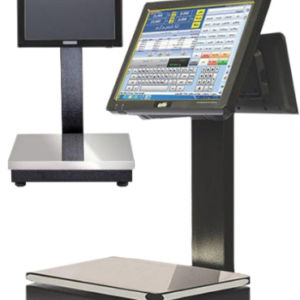 ترازو دیجیتال-پوز اسکیل نوین پرداز-رنگ مشکی نمایشگر مشتری خطی (7Segment) صفحه لمسی